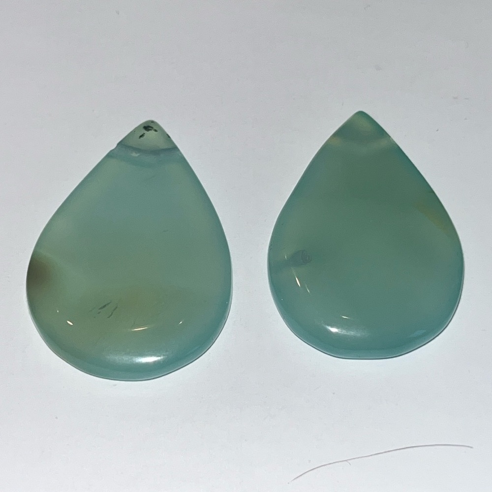 Vtg Brazilian agate teardrops 2